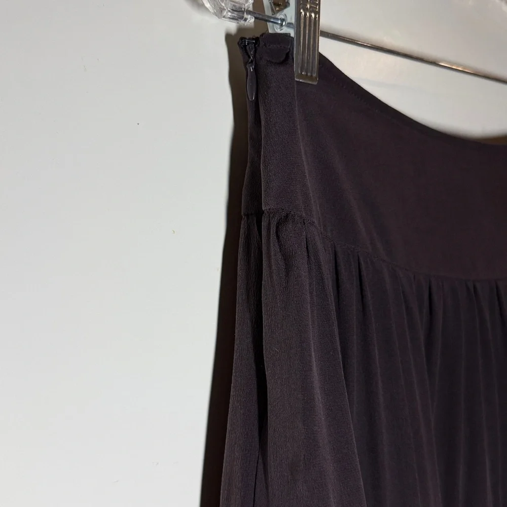 INC International Concepts Women's 100% Silk Skirt Chocolate Brown Color
